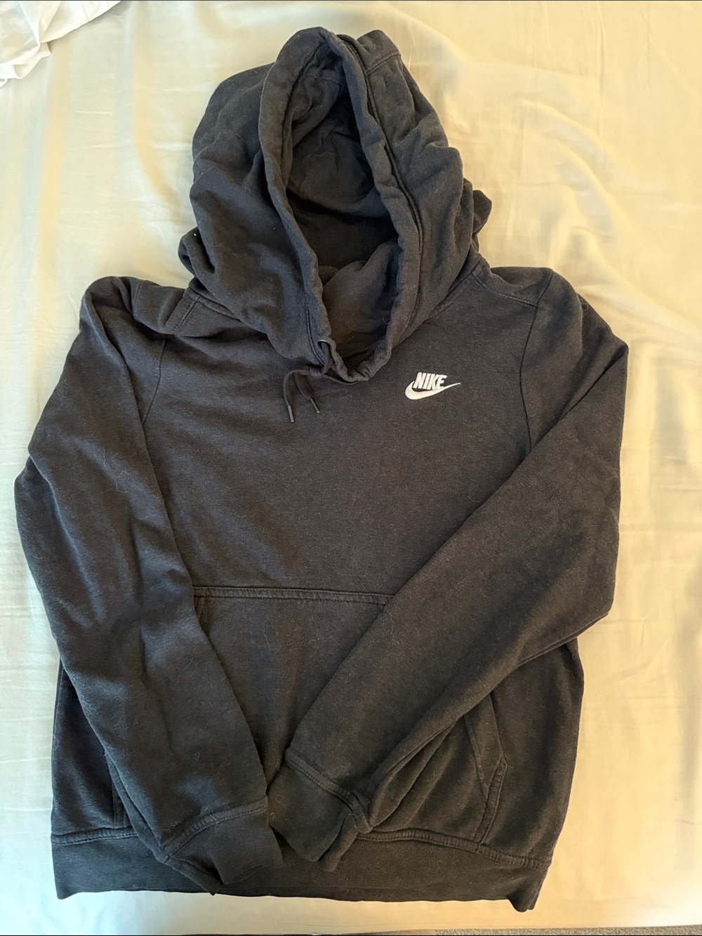 Nike Dark Gray Pullover Hoodie with White Swoosh
